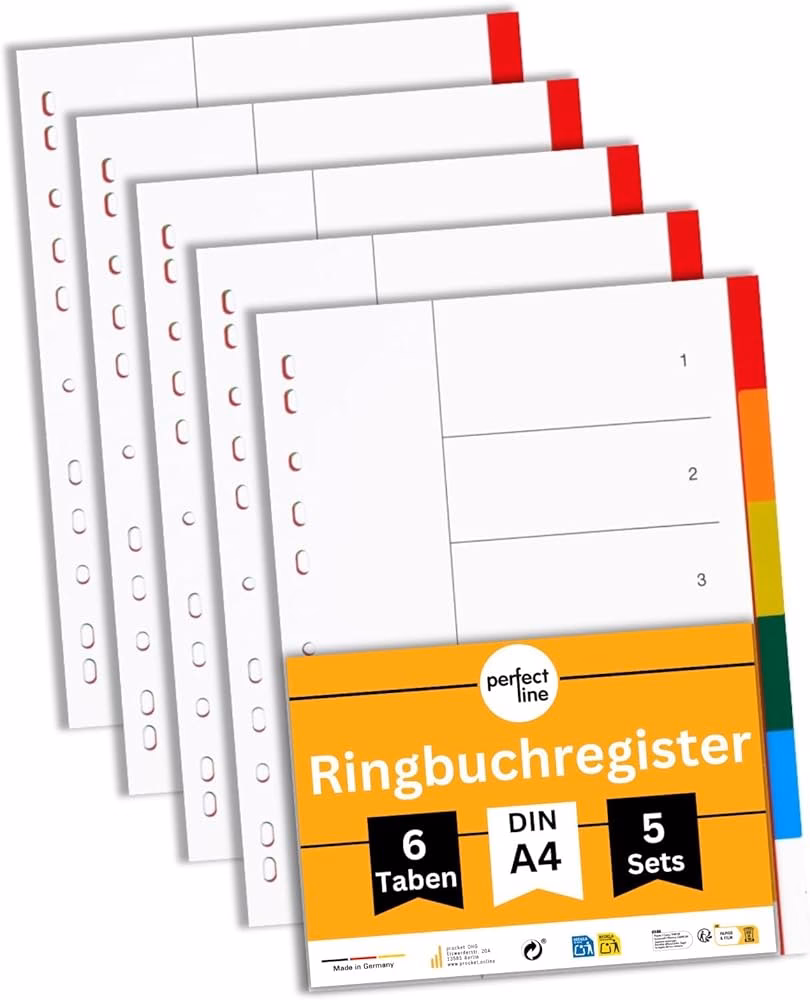 Wie fügt man Trennblätter in einen Ordner ein?