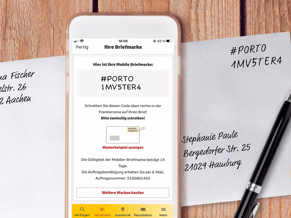 Kann ich auf einen Brief schreiben, Porto zahlt Empfänger?