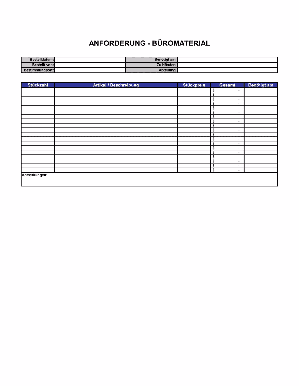 Wie erstellt man eine Bestandsaufnahme des Büromaterials?