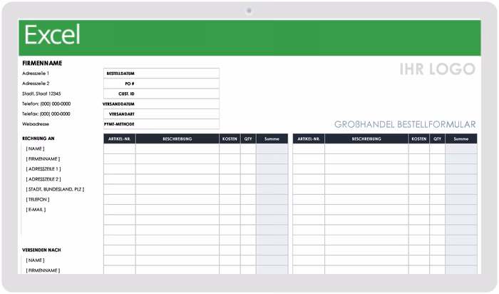 Was sind Bestellformulare?