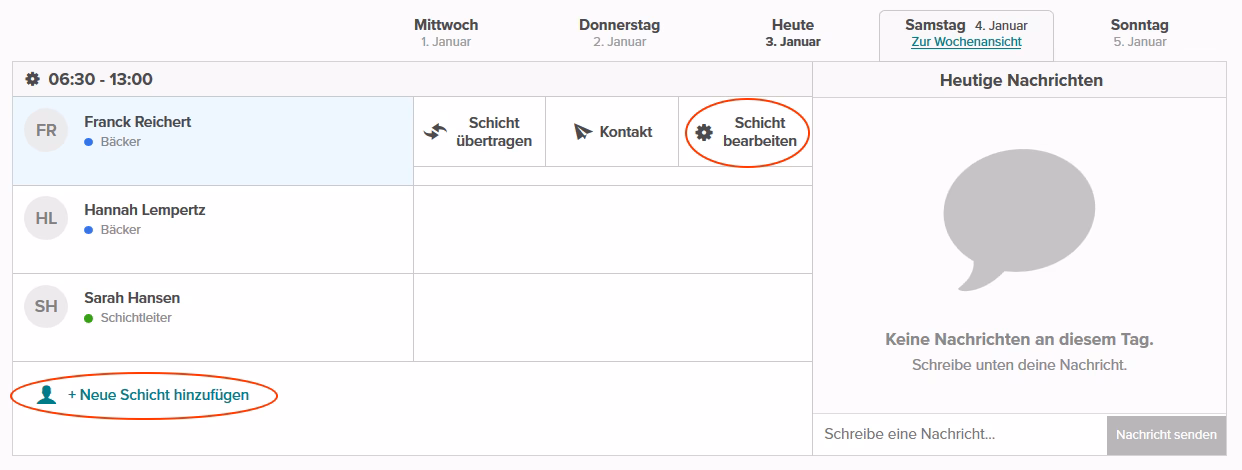 Was muss alles auf einem Dienstplan stehen?