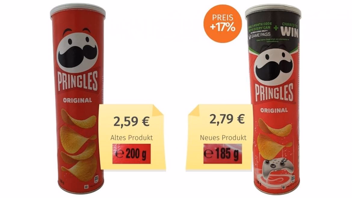 Wie viel Gramm war früher in Pringles?